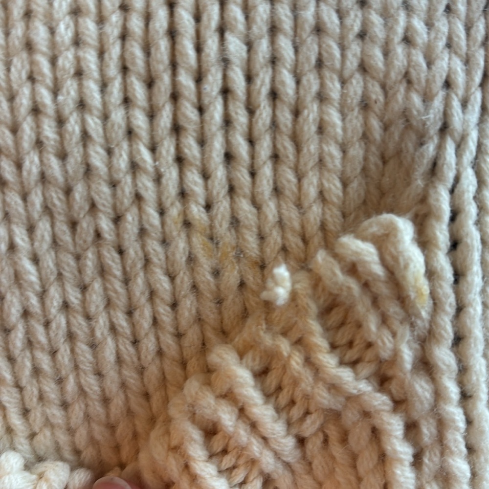 Burberry Cable knit scarf shawl wrap pockets - Picture 10 of 12